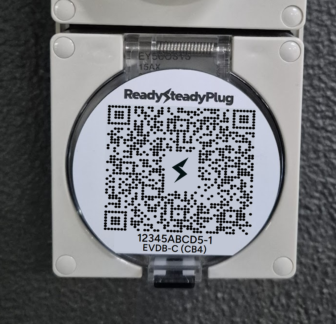 Charge point with QR code and pairing ID